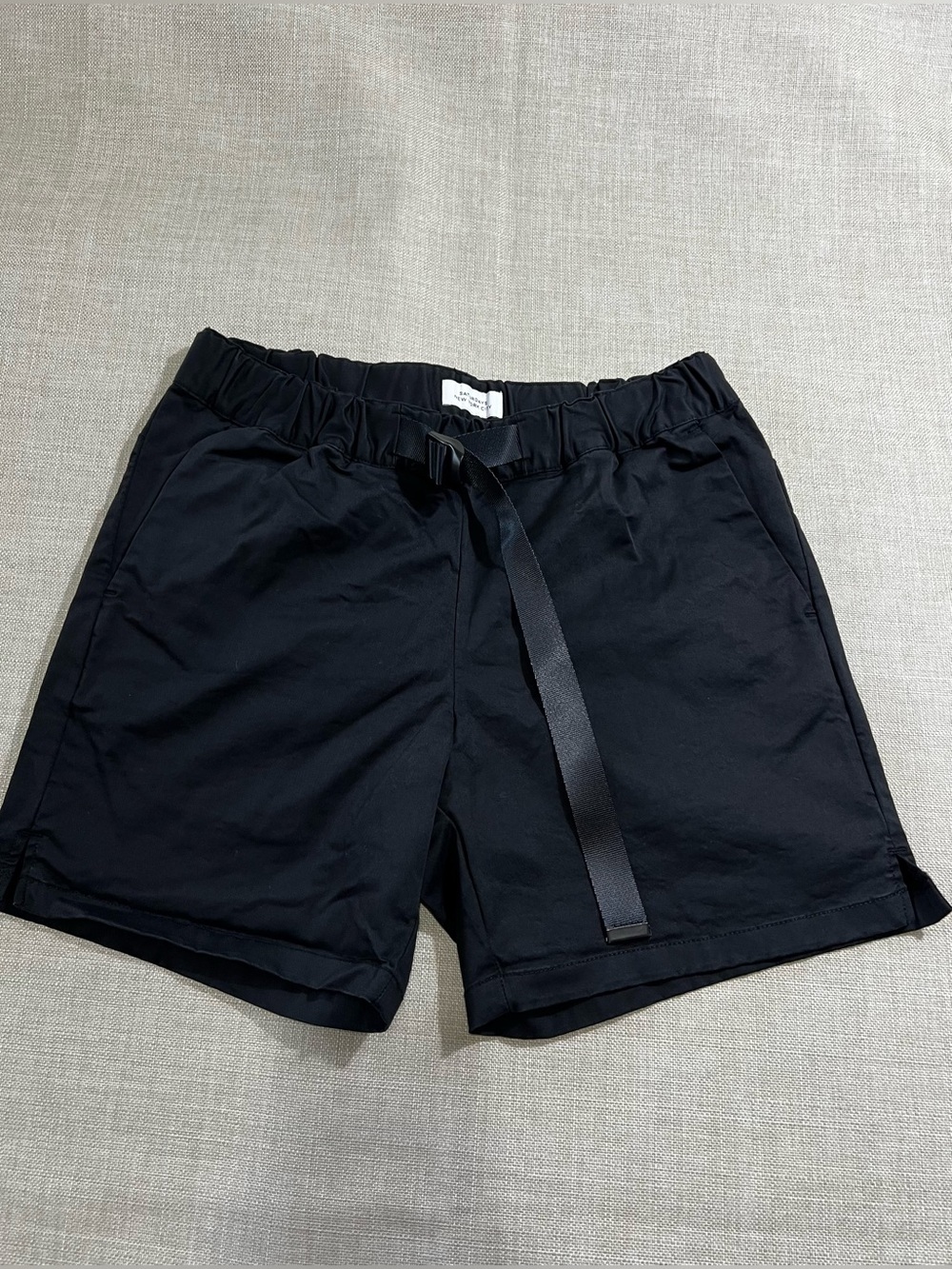 Saturdays NYC belted elastic-waist Men shorts(black) Size S